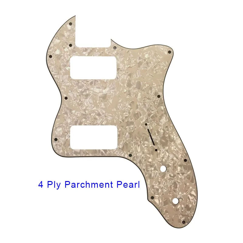 4ply parchment pearl Pleroo гитарные детали накладки для Fender Classic 72' thinline гитара Telecaster pickguard скретч пластина с ТВ Jones Humbucker - Цвет: 4ply parchment pearl