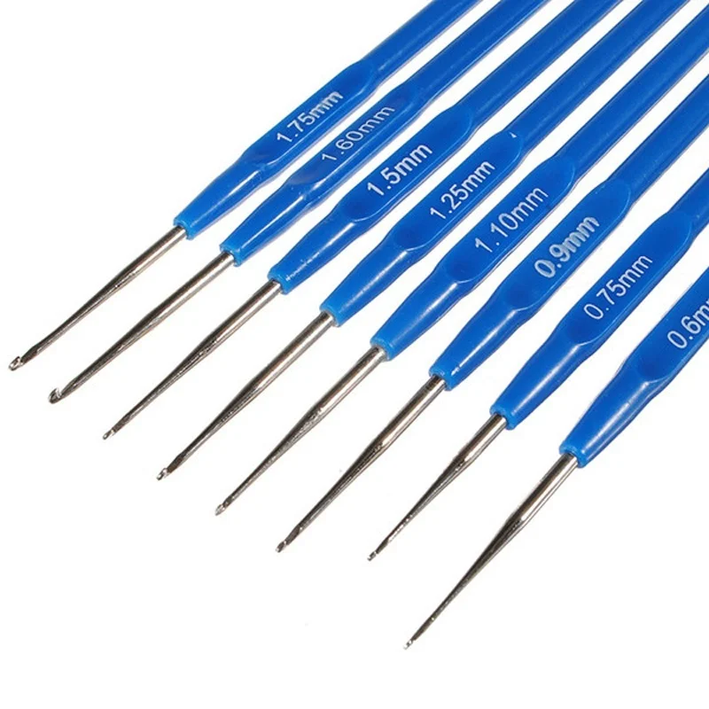 8 шт./компл. разные Искусственные пластиковые ручные вязальные спицы набор для