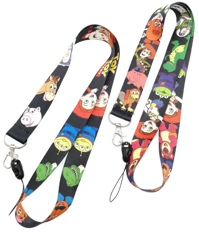 New 1pcs cartoon Toy story cute Card Holder Identity Badge with Lanyard Neck Strap Bus ID Holders With Key Chain | Украшения и