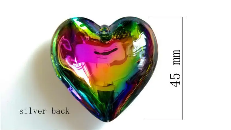 45 мм Хрустальная люстра Призмы Радужное сердце украшения Люстра бусины с