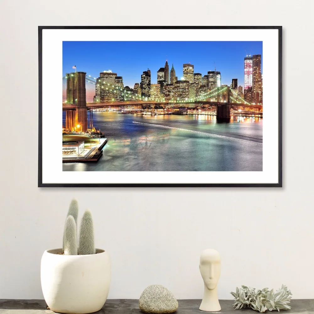 

New York City Night Quote Canvas Art Print Poster Wall Pictures For Bed Room Decoration Home Decor Picture No Frame