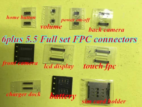 Разъемы FPC для iPhone 6plus 10 шт. сенсорный ЖК-дисплей 5 дюйма док-станция камеры батарея