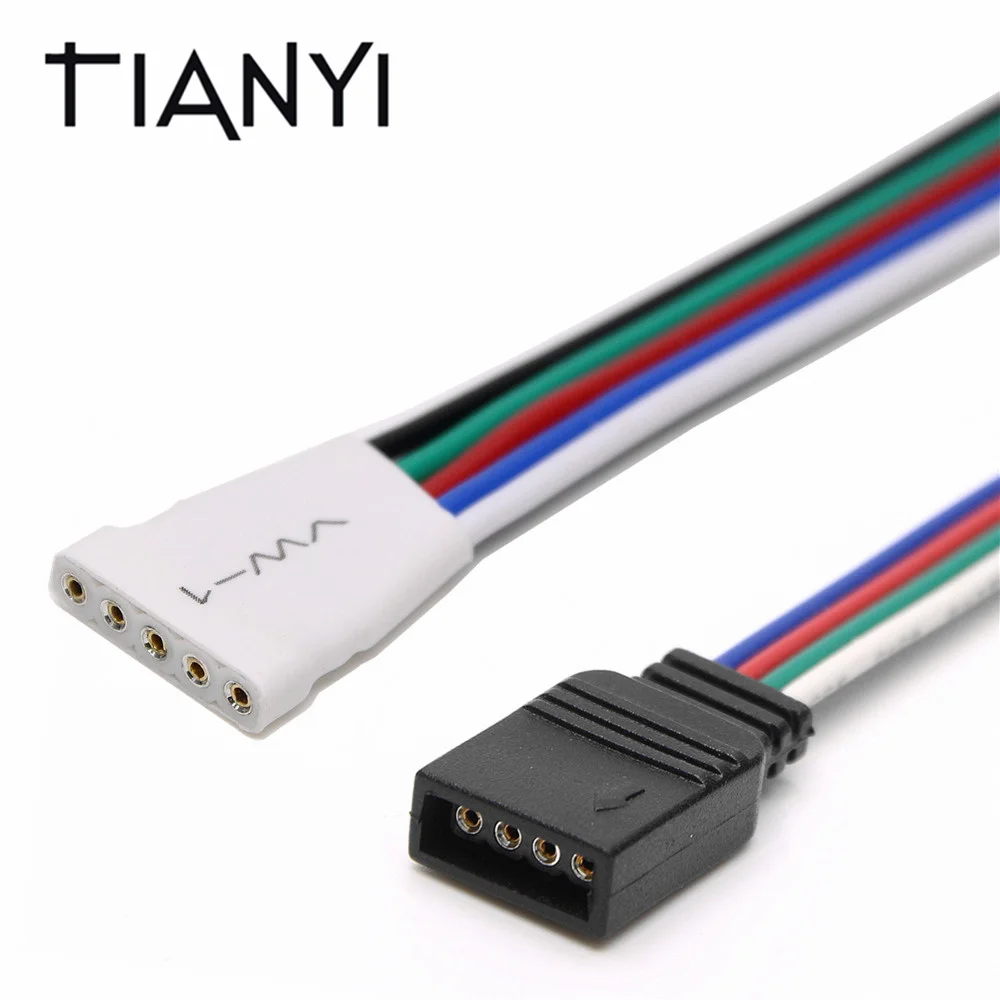 5pin 4pin RGBW RGB светодиодные ленты Разъем для SMD 5050 RGBWW Светодиодные полосы света