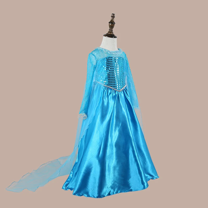 2-8 Т Девушки Одежда Одеваются Фиолетовый Голубой Платье Принцессы Sress Roupas Infantis