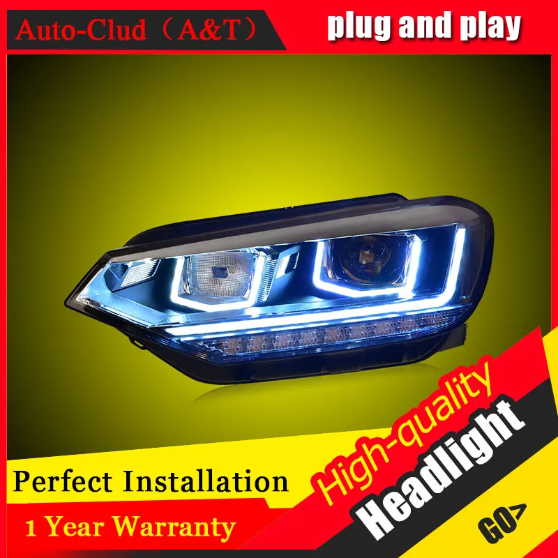 Автомобильный Clud автомобильный Стайлинг для VW Touran фары 2016 передняя фара led DRL