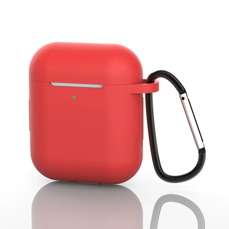 Red Силиконовый мягкий Bluetooth беспроводной чехол для наушников s для AirPods 2 защитный чехол Аксессуары для Apple Airpods2 чехол для зарядки - Цвет: Red