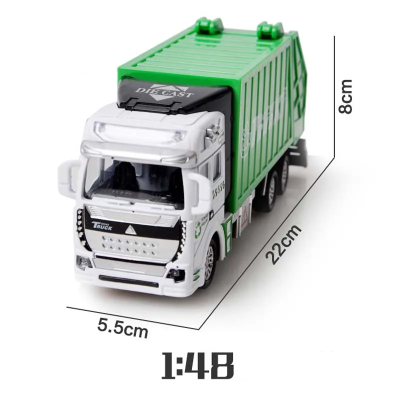 

1:48 car model alloy car military rocket transporter ambulance express car rubbish truck Digging car model for party favor