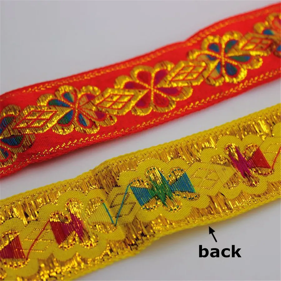 DC 7 м * 45 мм золотая нить для вышивки жаккардовая лента тесьма DIY Швейные