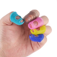 multicolor silicone thimble tip hollowed out breathable knitting tool diy crafts tool sewing needlework accessories