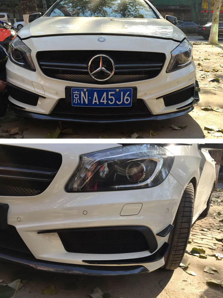 Углеродное волокно автомобильный Стайлинг передний боковый бампер гриль