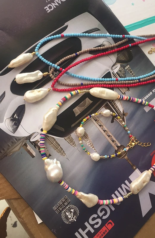 Boho пресноводного жемчуга колье перидинкле кулон ожерелье женщины erkek klye bijoux femme ожерелье из бусин collares de moda