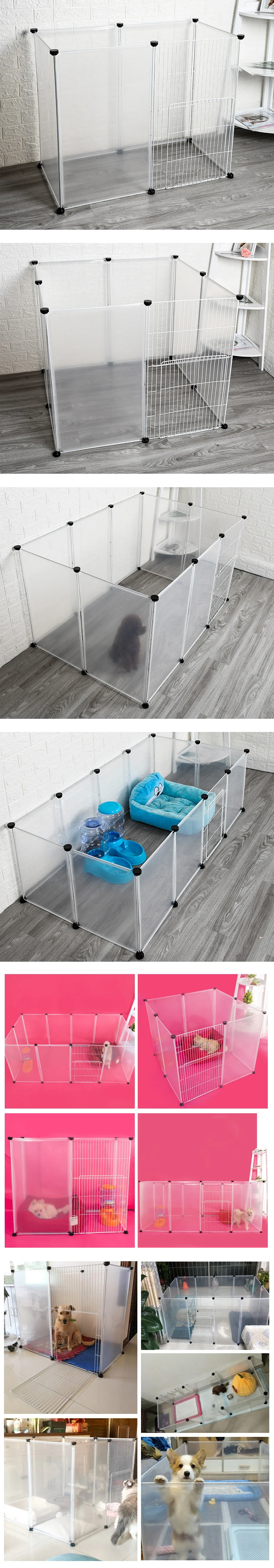 Petshy кошка собака клетка дом DIY анти-прыжки изоляции открытый Крытый большой кошки котенок щенок кролик животное забор ящик питомник