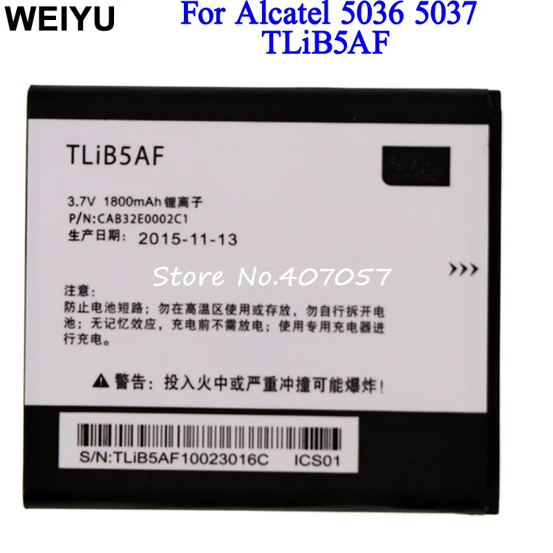 Аккумулятор TLiB5AF для Alcatel One Touch Pop C5 OT 5036 5036D 5037 5037D 5037A 5037X 1800 мАч|battery for alcatel|battery