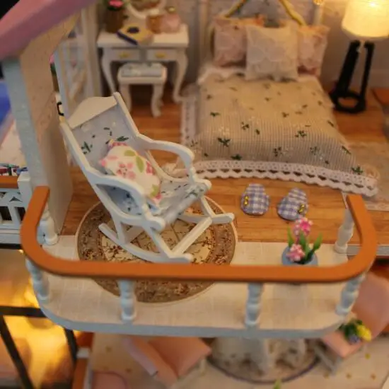 Кукольный домик CASA DE BONECA миниатюрный Diy пазл модель вилла деревянный большой