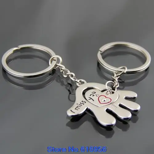 Новинка парный брелок для ключей в виде пальмового сердца кольцо подарок