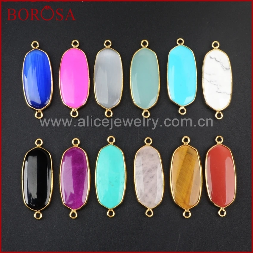 BOROSA натуральный с кулоном и бусинами в виде камней разъем Druzy ювелирные изделия