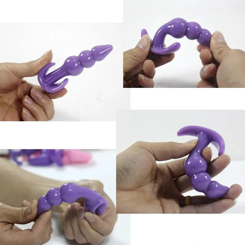 4pcs Purple Silicone Anal Sex Toys Beads Butt Plugs Ball G-spot Female Masturbation Adult Products For Women |