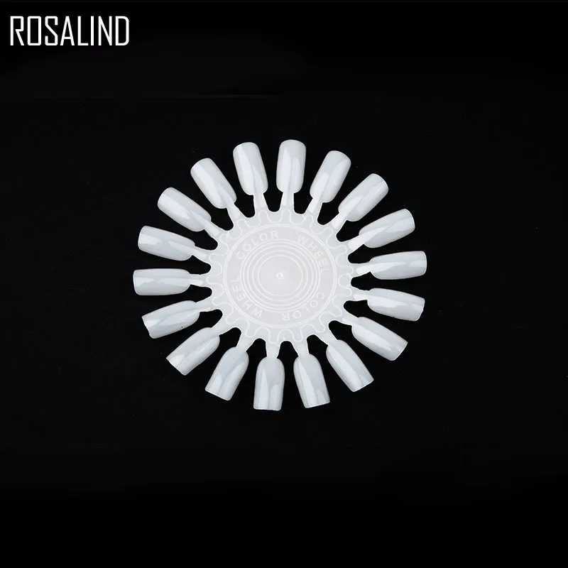 Накладные ногти ROSALIND Гель-лак для ногтей цветная карточка прозрачное белое