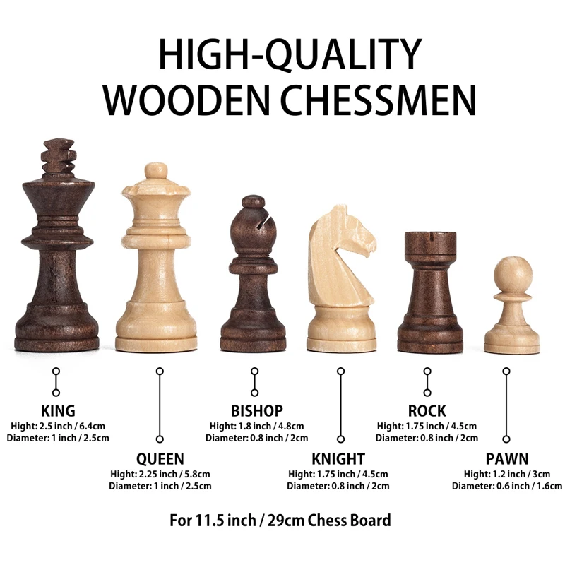 Рафинированный высококачественный деревянный складной большой Шахматный набор