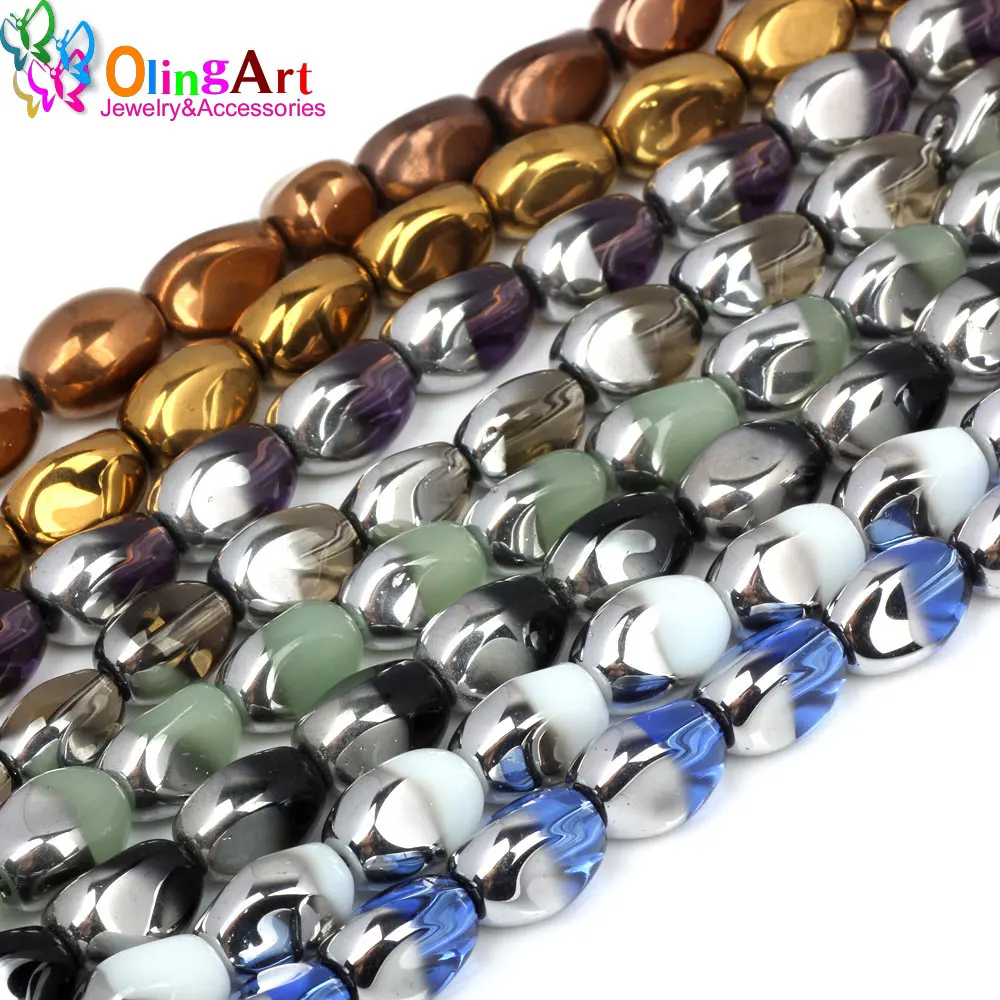 OlingArt 9*13 мм 12 шт. Стекло Хрустальное металлическое покрытие многоцветные
