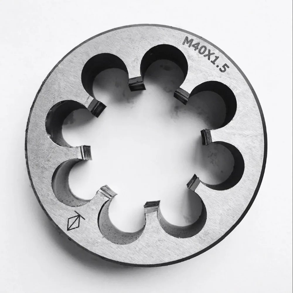 Себестоимость, 1 шт., 9 дюймов, ручной круглый штамп из легированной стали M40 * 1,0/1,25/2,0 мм для стали, железа, алюминия, меди, заготовки, резьба