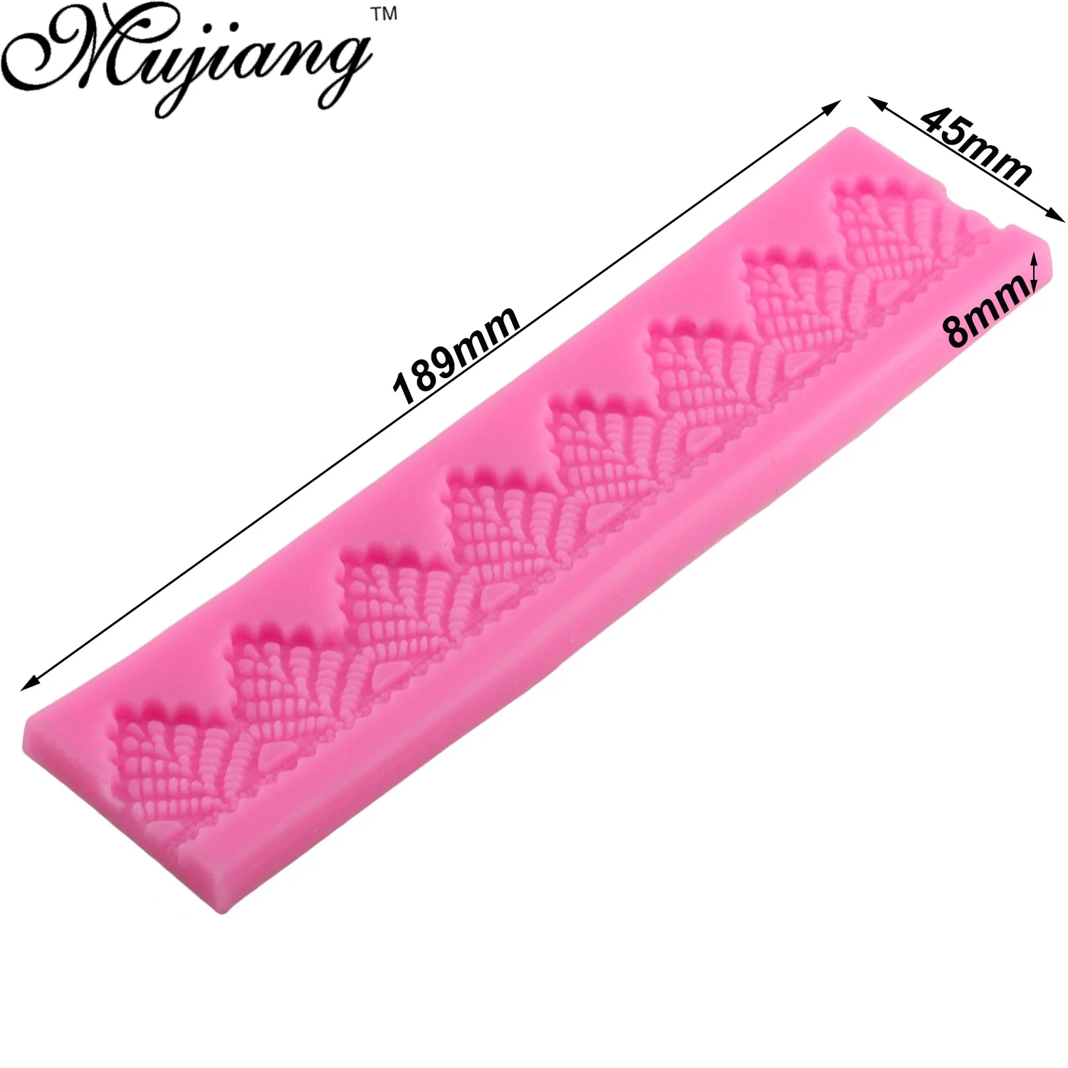 Mujiang DIY цветок лист силиконовый кружевной коврик помадка торт границы формы