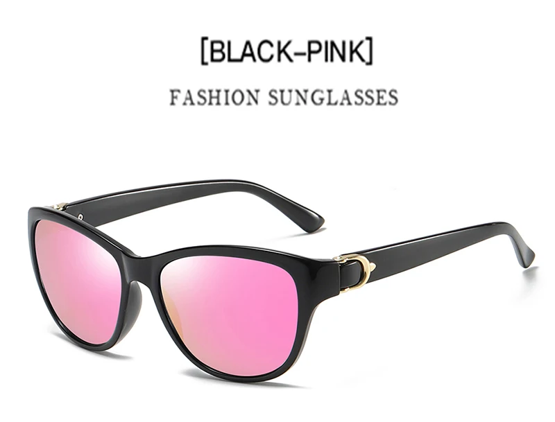 Black Pink AORON, модные женские поляризованные солнцезащитные очки, женские классические солнцезащитные очки, аксессуары для очков - Цвет линз: Black Pink