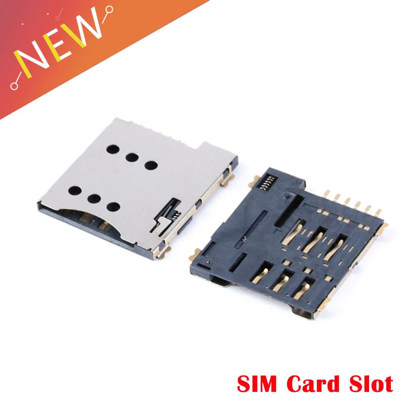 10 шт. слот для sim карты 6 P контактный Micro SIM держатель карт памяти адаптер