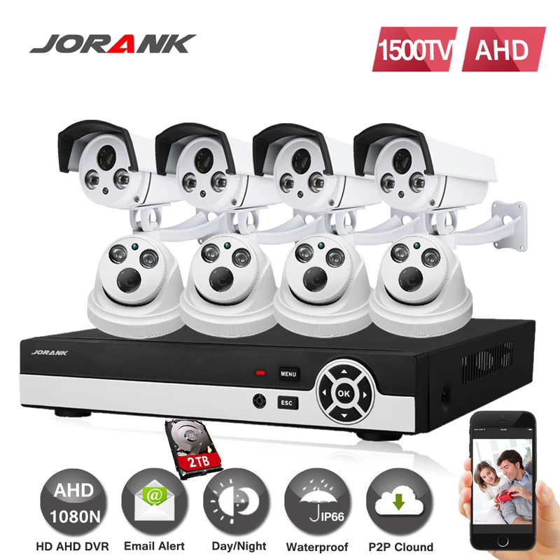 8CH HD HDMI 1080P DVR AHD камера безопасности Система indoor720P IR Водонепроницаемая CCTV наружная
