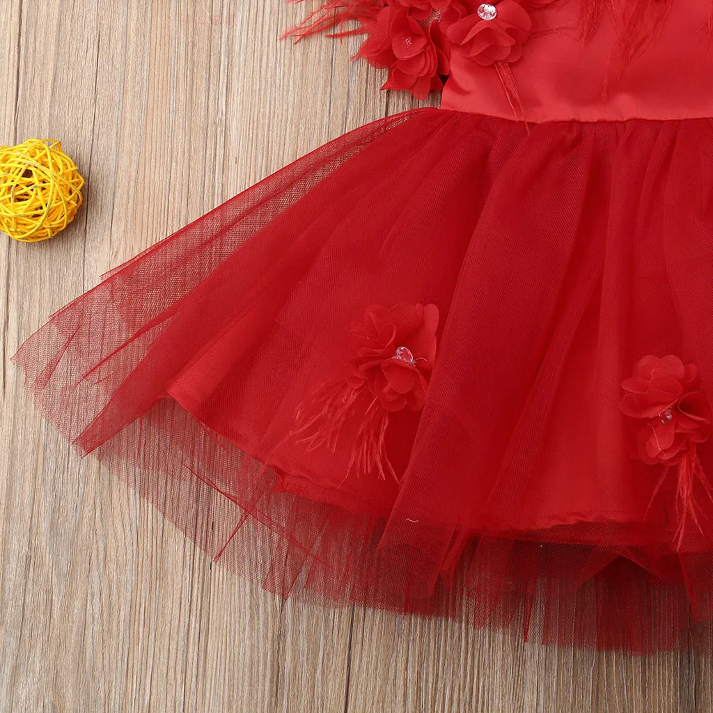 MUQGEW Toddler girls summer dress kids Baby Girls Flower Tulle Party Princess Pageant Wedding Tutu Dress roupa menina #y5 | Детская