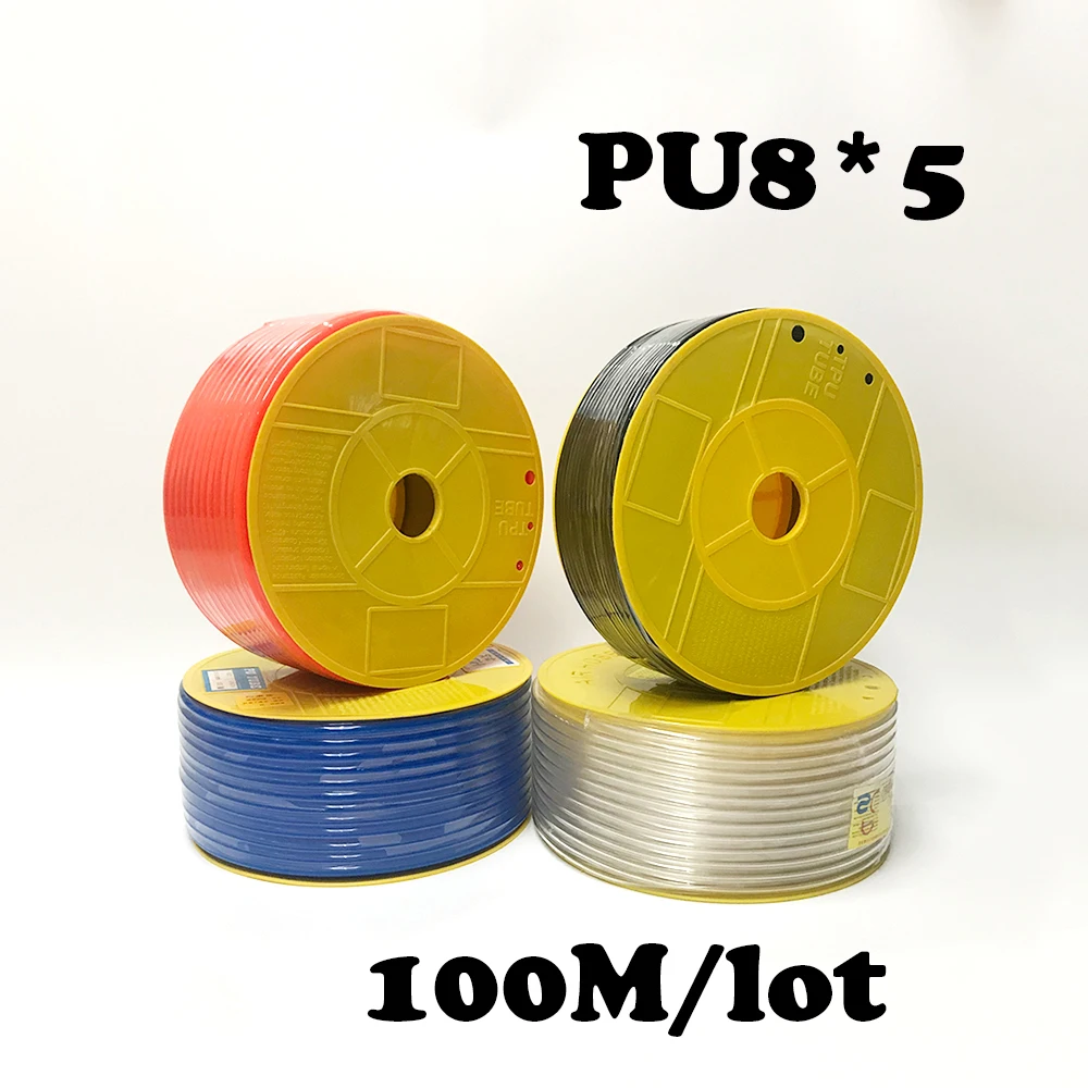 PU8 * 5 100 м/рулон ПУ трубка 8*5 мм Воздушный шланг для воздушного компрессора