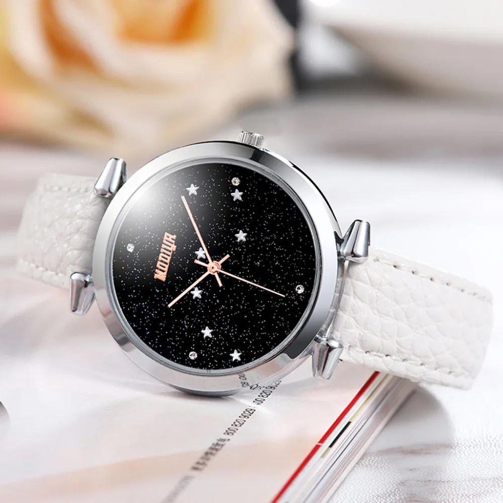 

Women Watches Fashion Magnetic Starry Sky Clock Multicolor Leather Diamond Quartz Wristwatch Luxury Ladies relogio feminino#c