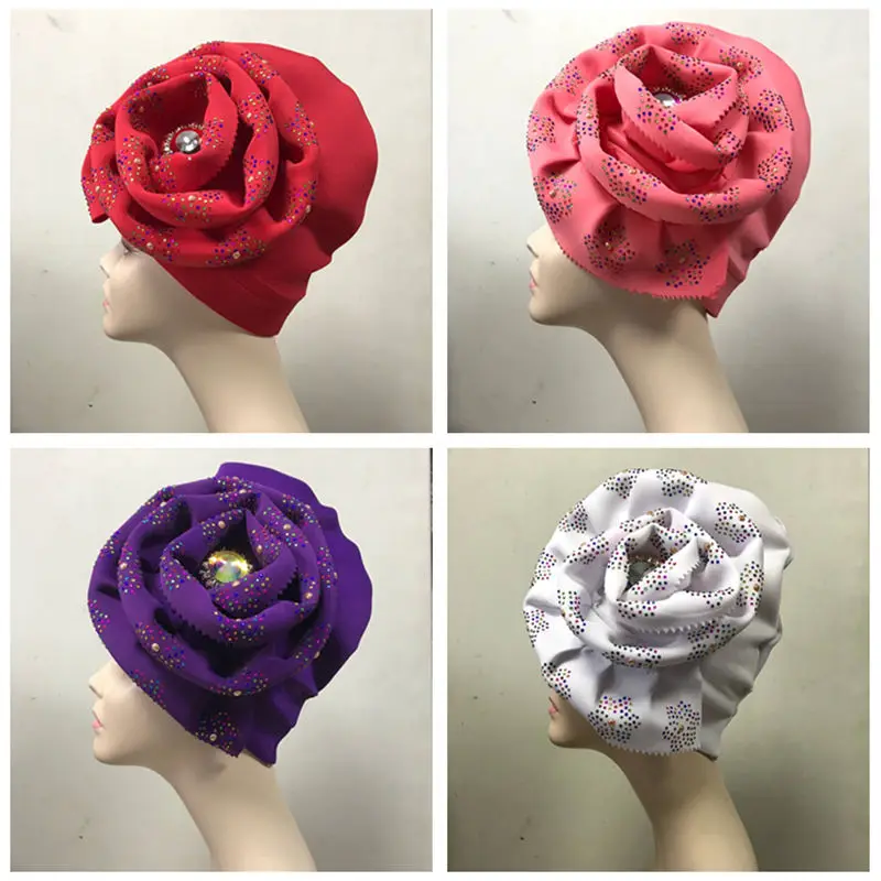 Новинка 2019 года африканские накидки на голову gele в африканском стиле с камнями