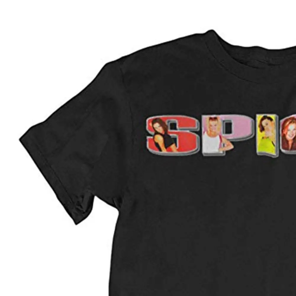 Женская футболка с надписью Spice Girls Harajuku коротким рукавом модный Удобный Топ 2019