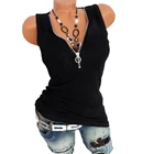 Майка женская с V-образным вырезом, пикантная модная безрукавка на молнии, повседневный однотонный топ оверсайз, 5XL, WDC2359, на лето