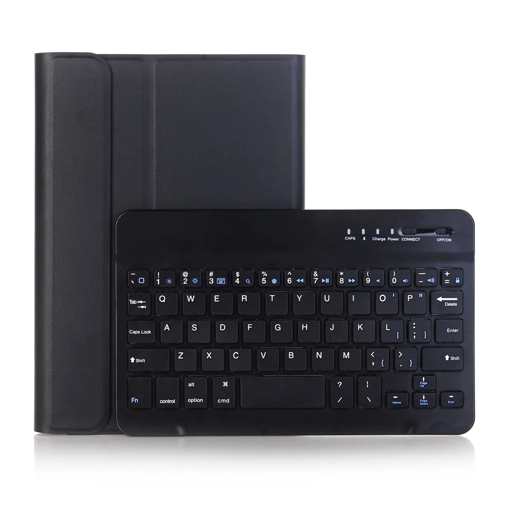 For New iPad mini 5 Slim Smart Folio Stand PU Leather Case Cover With Apple Pencil Holder+Detachable Wireless Bluetooth Keyboard |