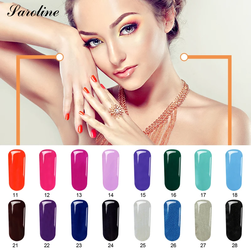Saroline Hybrid Nail Art Shining Lucky 24 цвета Профессиональная эмалированная Перманентная