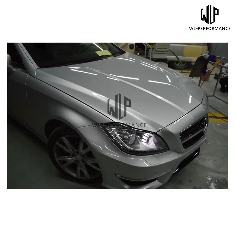 W218 CLS автомобильный комплект кузова PU Неокрашенный передний бампер задний диффузор капот двигателя для Mercedes-Benz W218 CLS350 AMG стиль 10-13