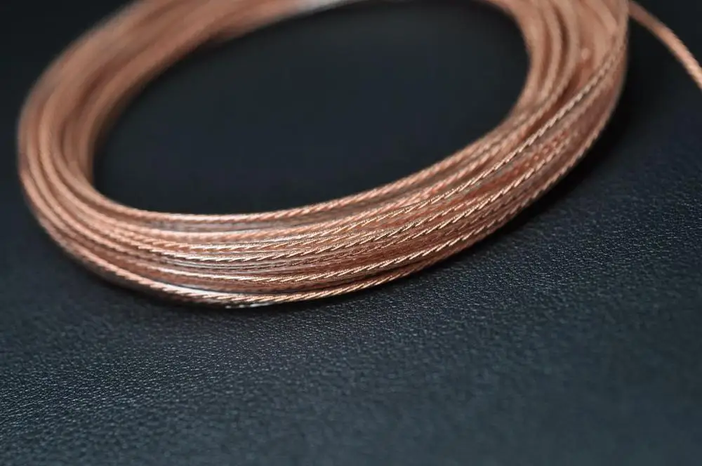 1 м цена за единицу 2,5 ¥ 6N OCC Посеребренная Медная 26AWG линия обновления наушников DIY