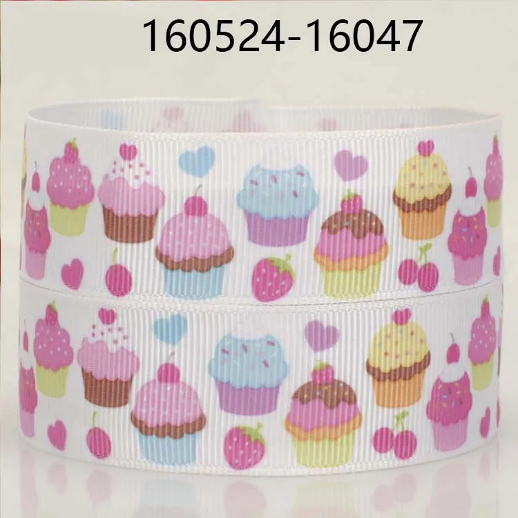 

New arrivals 50yards 7/8 " 22 mm cool ice cream printed grosgrain tape ribbon hair bow DIY free shipping
