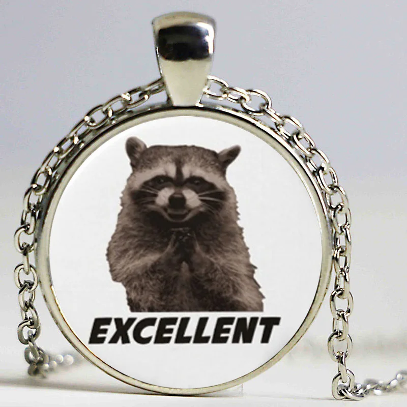 Оптовая продажа ожерелье с кулоном из енота ювелирные изделия животным рисунком