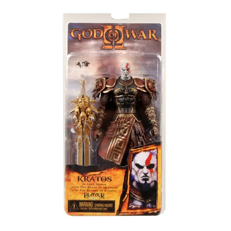 Высококачественная фигурка NECA God War 2 II Kratos in Ares Armor W Blades 20 см из ПВХ игрушечная