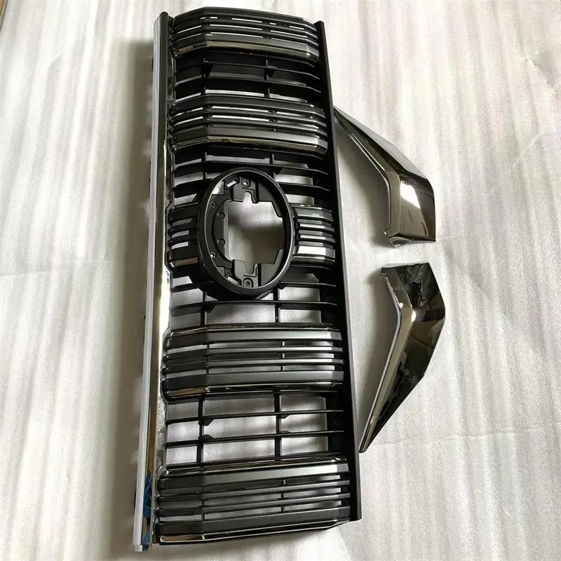 CHROMED () JIECHENG LAND CRUISER PRADO стиль передний гоночный гриль бампер маска подходит для PRADO SUV авто аксессуары решетка - Цвет: CHROMED ()