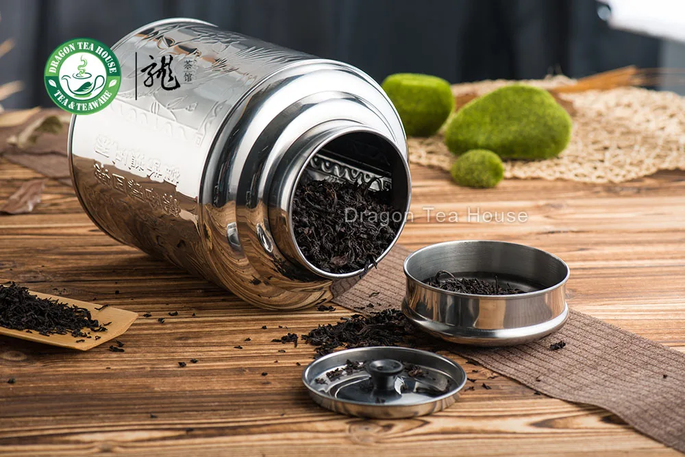 Очень большой контейнер для чая из нержавеющей стали с двойной крышкой 5000