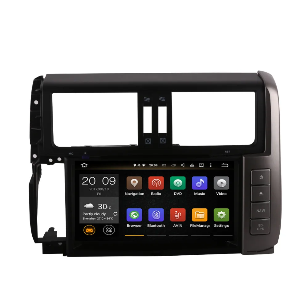 Автомагнитола с восьмиядерным процессором Android 7 1/8 0 4 Гб ОЗУ для Toyota Prado/Prado 150 2010 2013