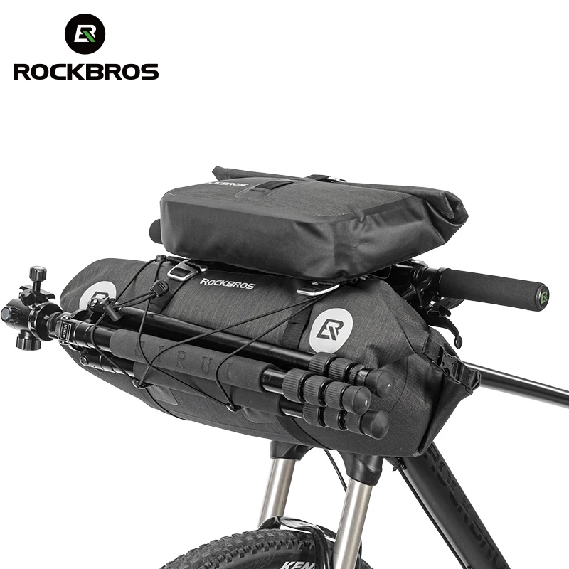

ROCKBROS 100% Waterproof Bicycle Front Tube Bags 20 L Large Capacity Storage Bags Outdoor travel 2 in 1 Set Cycling Accessories