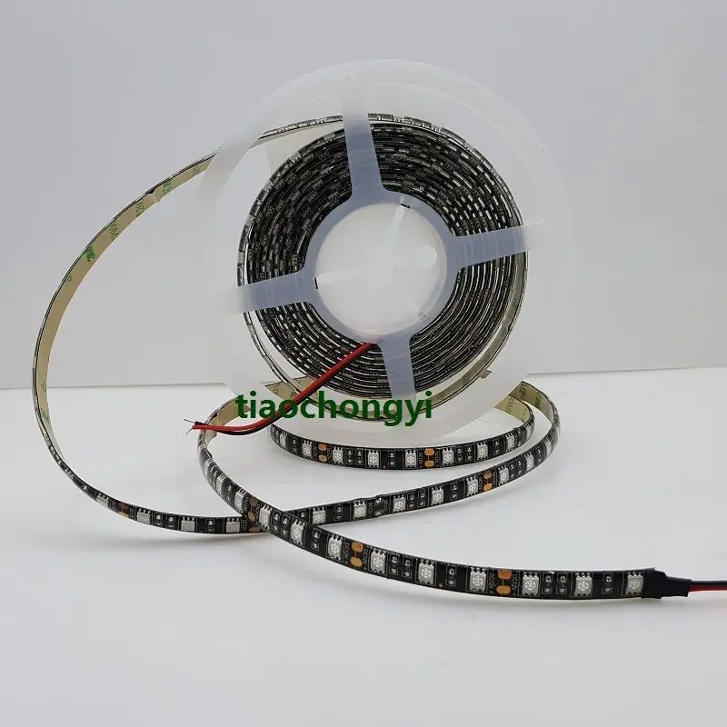 5 м оранжевый 600nm SMD 5050 300 светодиоды полосы света лампы 12VDC Black PCB водонепроницаемый