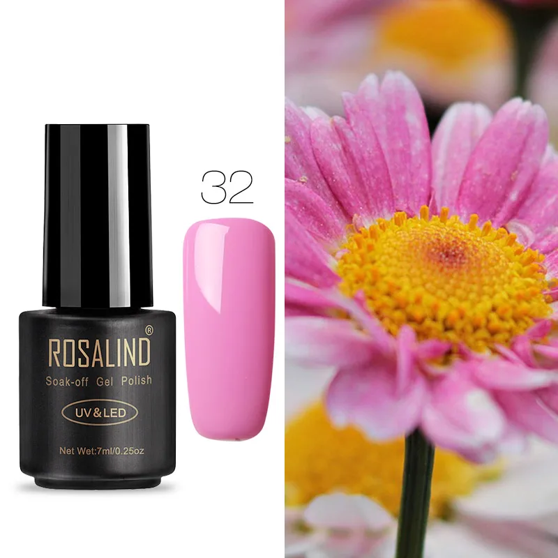 RA32 Гель-лак для ногтей ROSALIND, 7 мл, полуперманентный УФ-лак для ногтей, все для маникюра, базовое верхнее покрытие, Гель-лак для ногтей, грунтовка, Гель-лак - Цвет: RA32