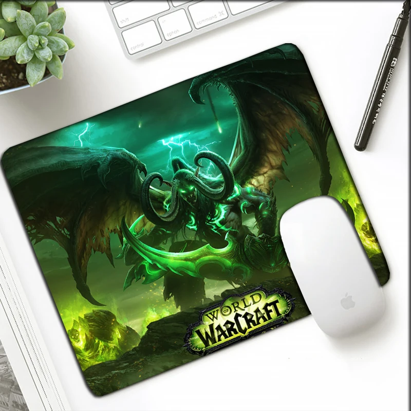 Маленький размер 21x26 см коврик для мыши WOW мультяшный подарок офиса ноутбука
