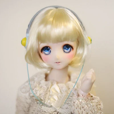 light gold color BJD кукла парики имитация мохер мягкий парики боб доступны для 1/6 1/4 1/3 BJD SD MDD Аксессуары куклы парики - Цвет: light gold color